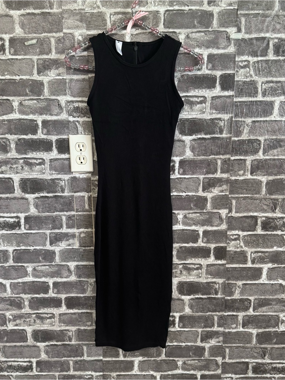 Popilush ribbed dress Sleeveless Black